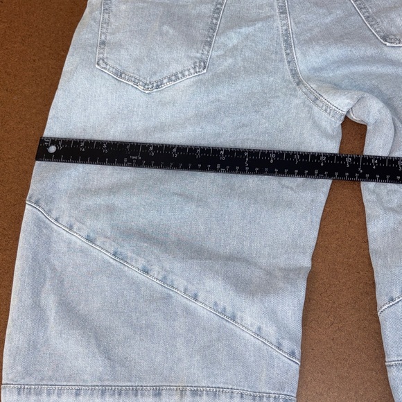 High Waisted Cropped Barrel jeans Light Blue Women's 90’ baggy boho - Picture 9 of 11